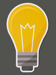 Canvas Print - Creative light bulb icon isolated