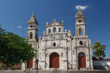 Wall Mural - Facade of church in Granada, Nicaragua