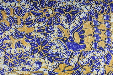 Indonesian batik fabric pattern. Vintage style 