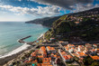 Ocean coast and cliffs in Ribeira Brava on the Madeira island, Portugal
