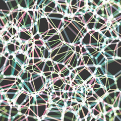 Wall Mural - lattice structure. science or technology background. graphic design. 3d grid surface. abstract vecto
