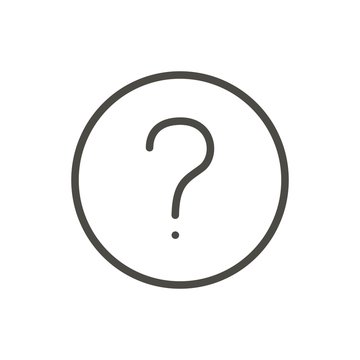 Question icon vector. Line faq symbol.