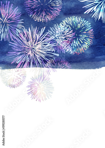花火 背景 フレーム 水彩 イラスト Stock Illustration Adobe Stock 花火 背景 フレーム 水彩 イラスト Stock Illustration Adobe Stock