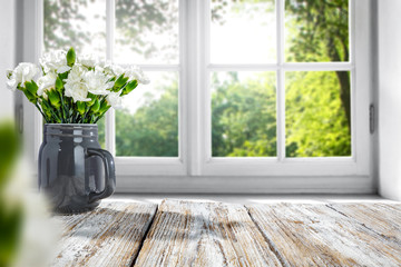 Wall Mural - table background and spring time