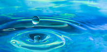 Blue Water Droplet