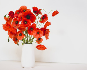 Wall Mural - French Red Poppies