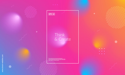 Poster - modern geometric background. fluid shapes with gradients composition. eps10 vector.