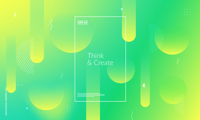 Poster - modern geometric background. fluid shapes with gradients composition. eps10 vector.