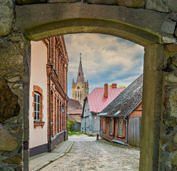 Old street leading to the medieval temple