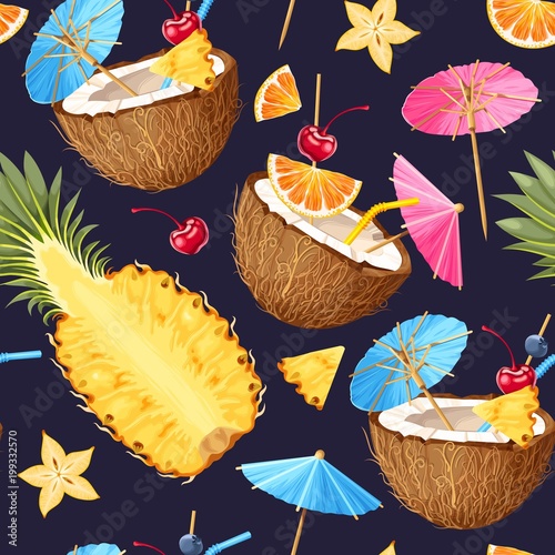 Stoffe zum Nähen Sommer nahtlose cocktail Hintergrund