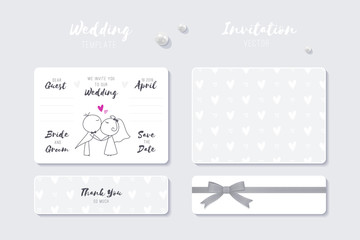 Poster - wedding vector template