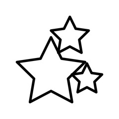 Sticker - stars decoration celebration ornament icon vector illustration black and white