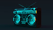 © paul - Boombox Moody 80s lighting 3d illustration