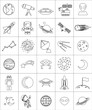 Space cosmic vector icons