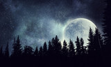 Fototapeta Na sufit - Full moon in sky