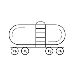 Sticker - Railroad tank vector line icon isolated on white background. Railroad tank line icon for infographic, website or app. Icon designed on a grid system.