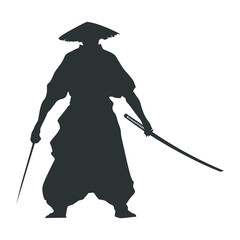 Wall Mural - samurai silhouette warrior sword ninja japanese katana