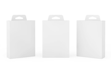 Aufkleber - Mockup White Product Package Box With Hang Slot. 3d Rendering