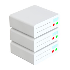 Poster - network server data center isometric flat icon. 3d rendering