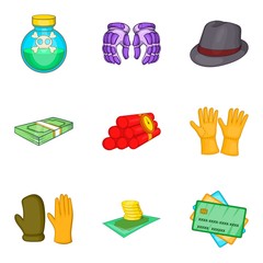 Poster - Gross negligence icons set, cartoon style