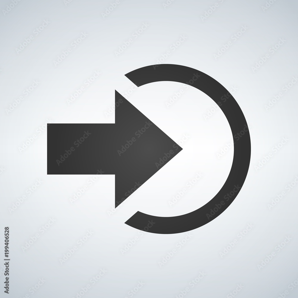 Input or login icon isolated sign symbol and flat style for app, web ...