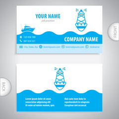 Wall Mural - business card - Sea buoys - marine buoy - maritime symbols - company presentations