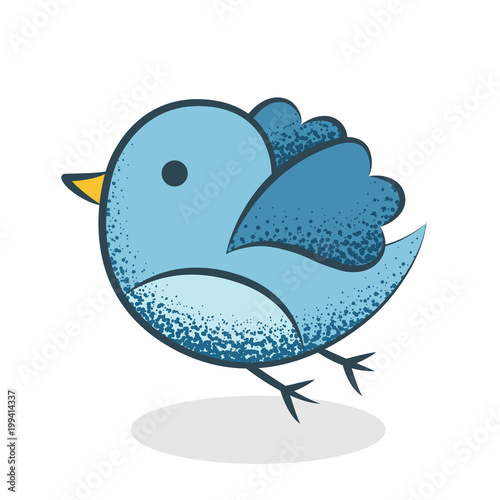 Oiseau Dessin Bleu Acheter Ce Vecteur Libre De Droit Et