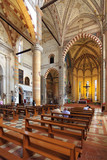 Fototapeta Na drzwi - Verona, Italy - historic city center - interior of St. Anastasia church - gothic basilica at St. Anastasia square