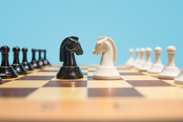 The chess board and game concept of business ideas and competition.