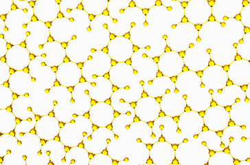 3d illustration with hydrocarbon molecule on white background. molecular structure.