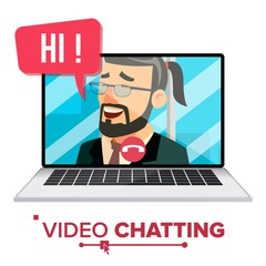Poster - Chatting Vector. Chat Message. Technology Communicate. Bubble Speeches Messages. Isolated Flat Cartoon Illustration