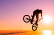 BMX rider at sunset