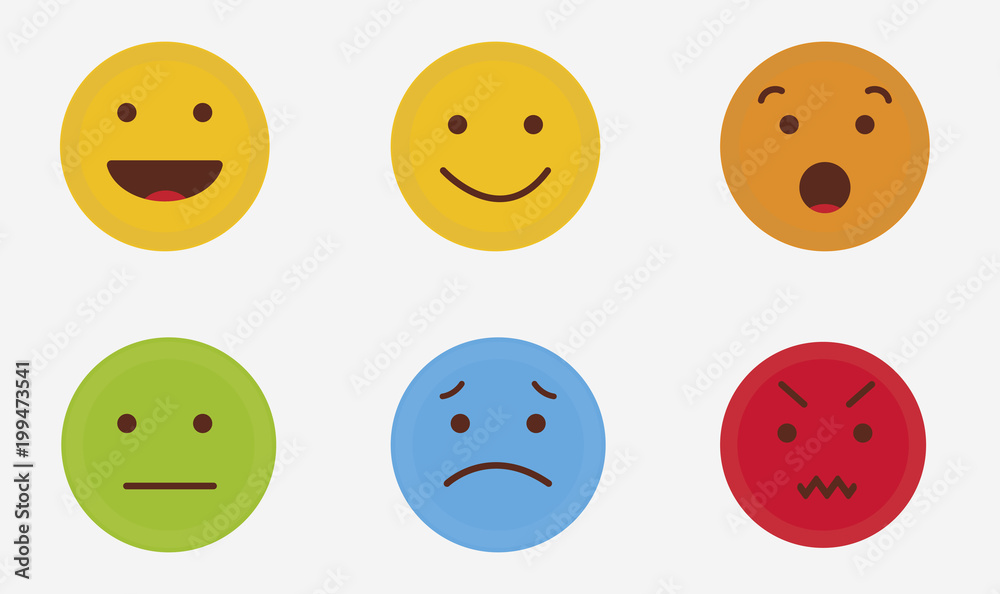 Vector de Stock CARITAS EMOCIONES | Adobe Stock vector-de-stock-caritas-emociones-adobe-stock