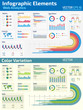 infographic Elements Web Analytics with 2 different color variation