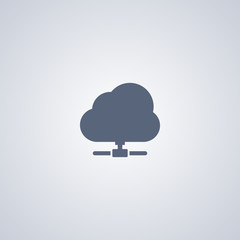 Poster - Cloud network icon, server network icon