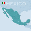 Verctor Map of cities and roads in Mexico.