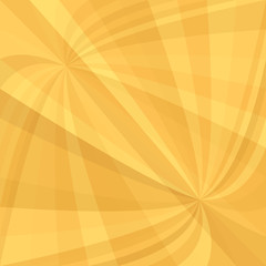 Poster - Orange double curved ray burst background - vector illustration from swirling rays