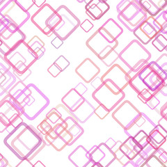 Poster - Seamless geometric square pattern background - vector design from random diagonal squares with opacity effect in pink tones