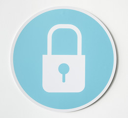 Canvas Print - Privacy safety lock icon symbol