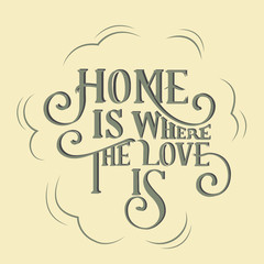 Sticker - Home is where the love is hand drawn illustration