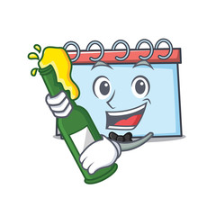 Poster - Beer calendar mascot cartoon style