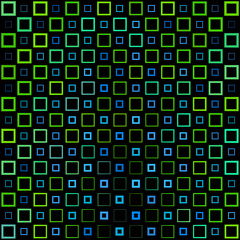 Poster - Abstract background with colorful squares and wavy thickness gradient