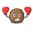 Boxing meatball character cartoon style