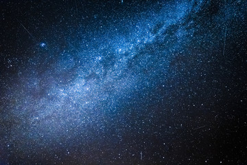 Wall Mural - blue and wonderful milky way with million stars at night