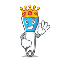 Sticker - King safety pin mascot cartoon