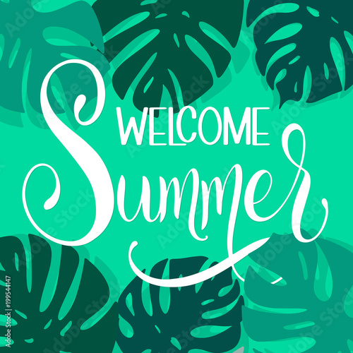Welcome Summer Lettering Elements For Invitations Posters Greeting Cards Seasons Greetings Buy This Stock Vector And Explore Similar Vectors At Adobe Stock Adobe Stock