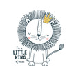 Little king. Vector illustration for kids