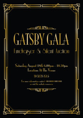 Wall Mural - great Gatsby gala background