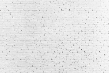 Aufkleber - White brick wall texture background. Brickwork surface.