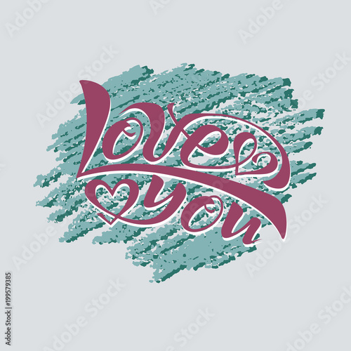 Handwritten text of calligraphy lettering image of beautiful letters of the phra Принти на полотні